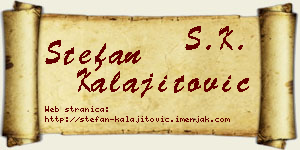 Stefan Kalajitović vizit kartica